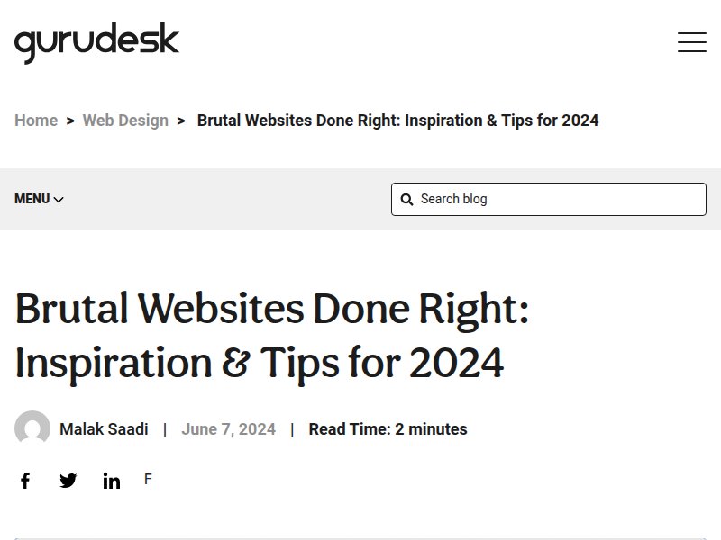 Gurudesk brutalist salon inspiration