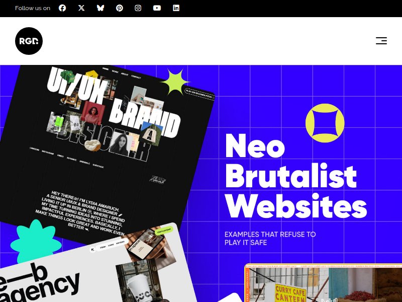 Neo-brutalist website examples