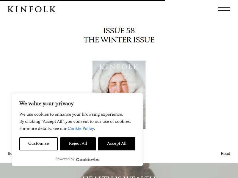 Kinfolk magazine website