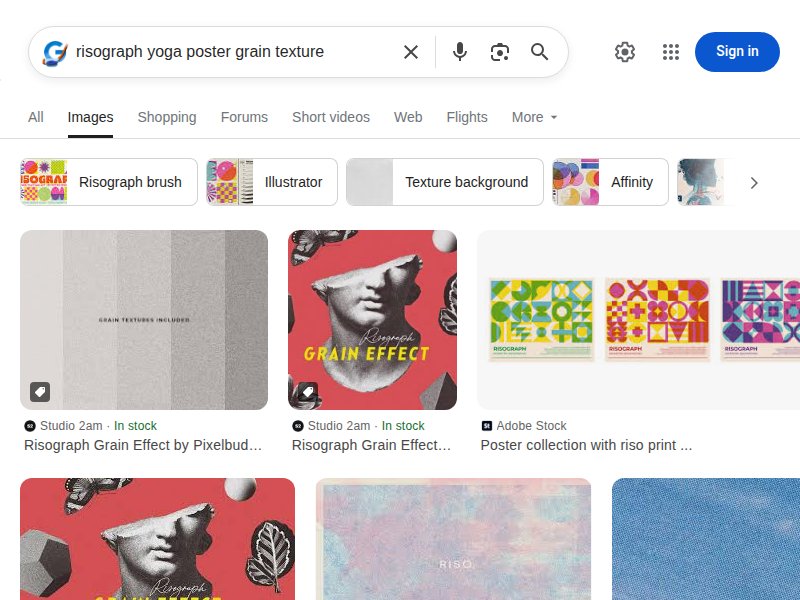 Google: risograph yoga poster