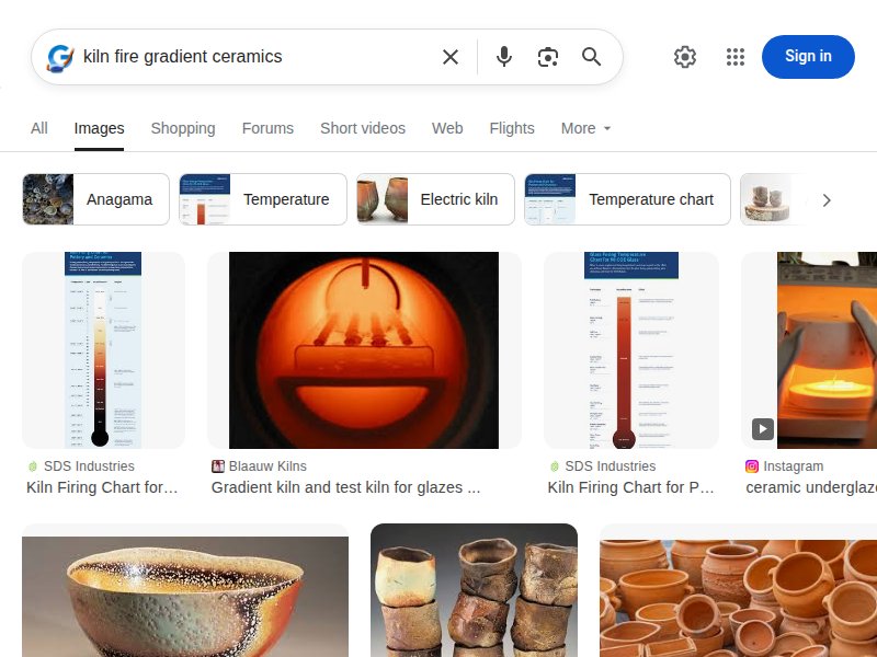 Kiln fire gradient ceramics