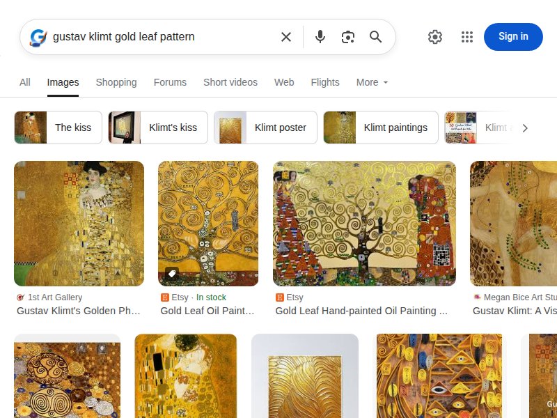 Klimt Gold Leaf Patterns
