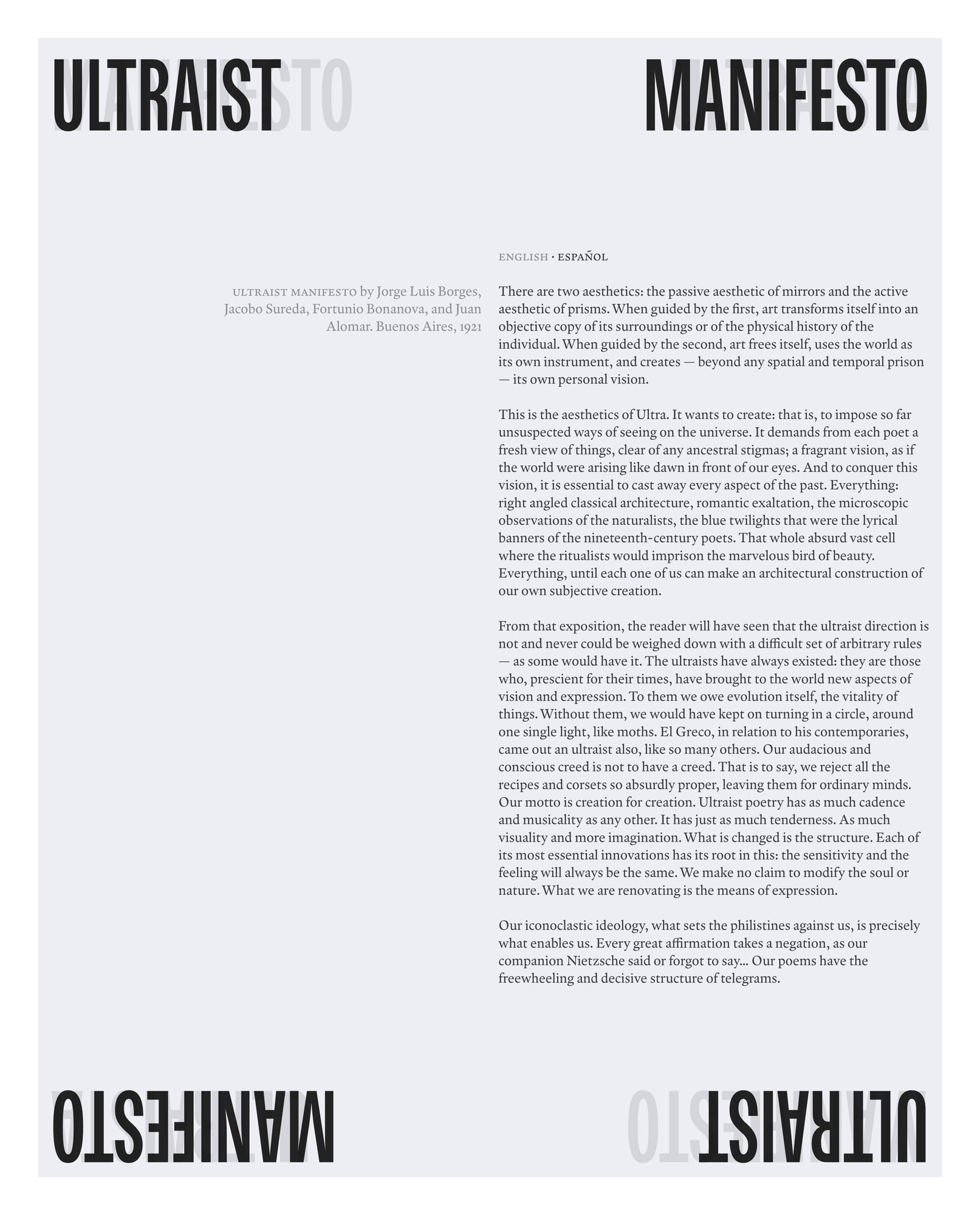 Cargo Ultraist Manifesto