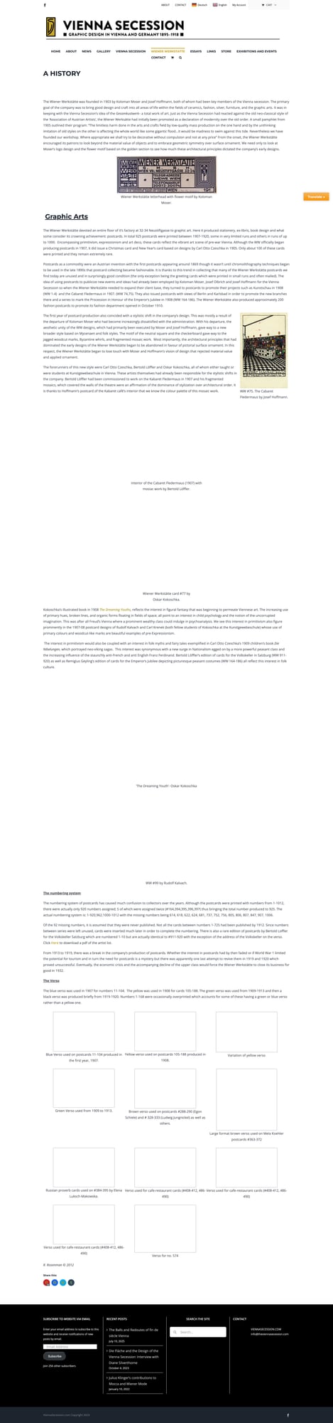 Vienna Secession history — letterhead, postcards, cabaret