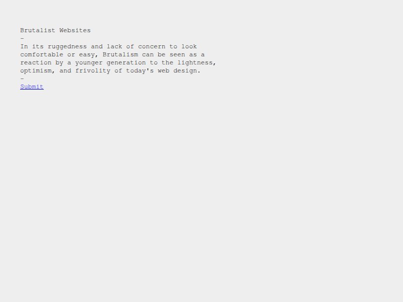Brutalist Websites collection