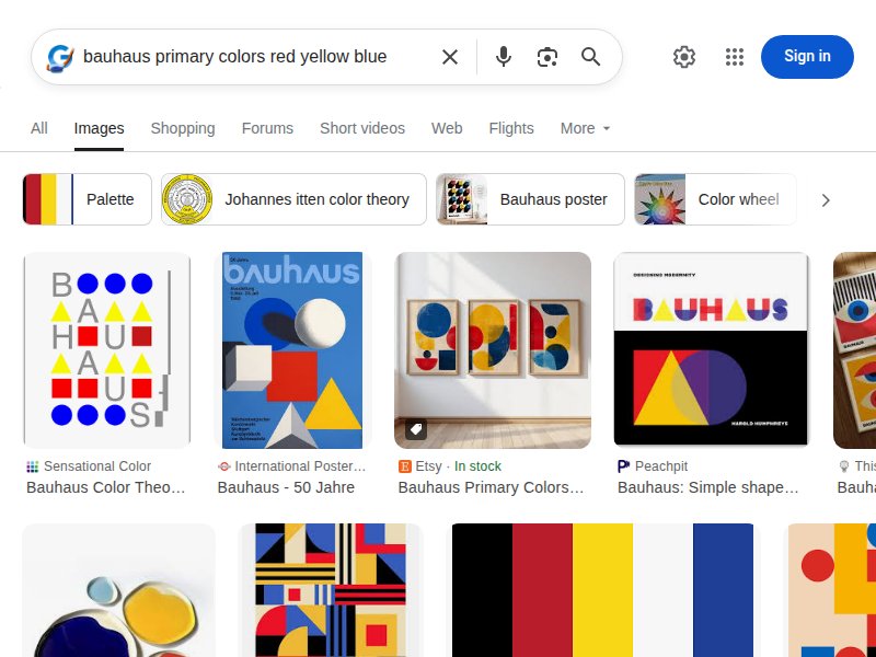 Bauhaus primary colors