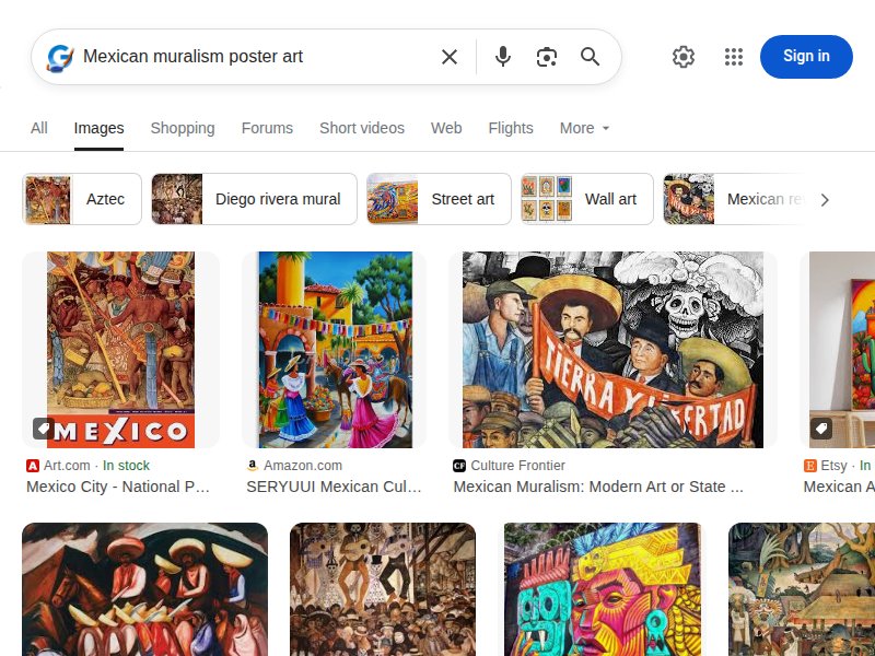 Mexican muralism posters