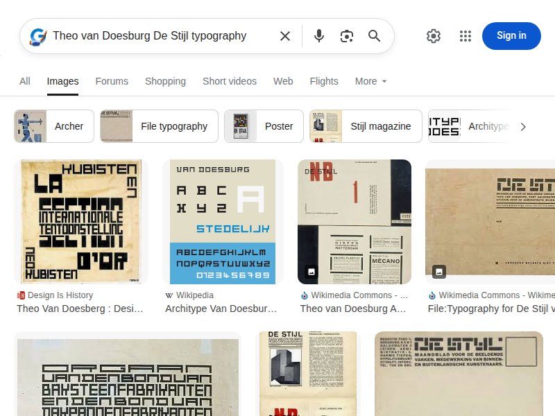 Theo van Doesburg Typography