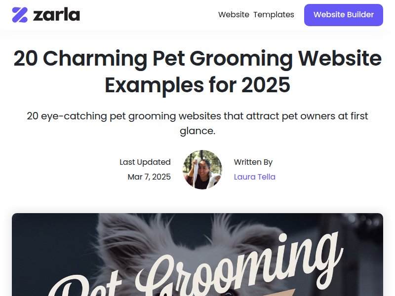 Zarla Pet Grooming Examples