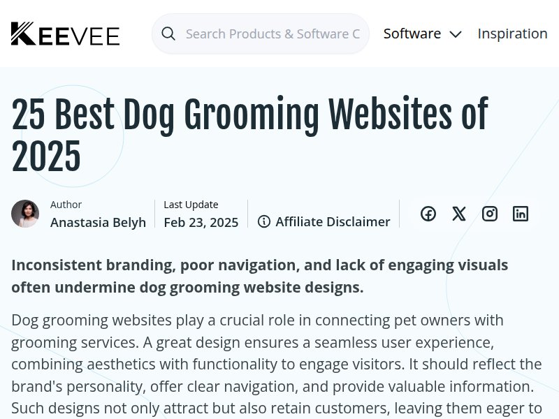 Keevee Dog Grooming Sites