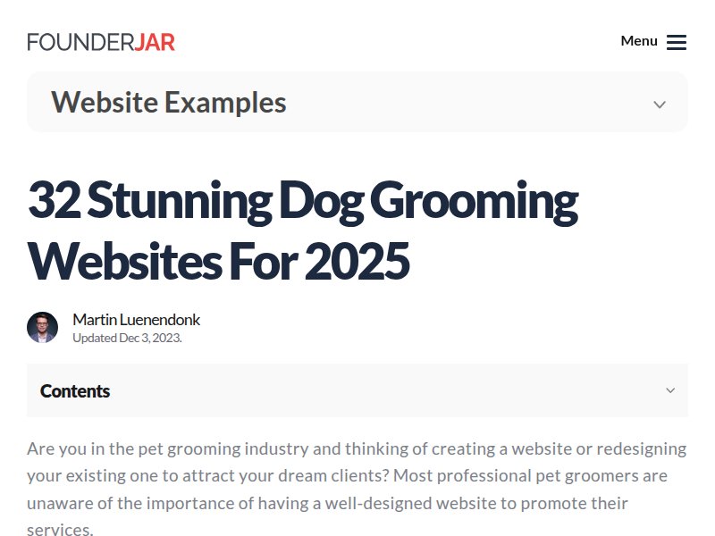 FounderJar Dog Grooming