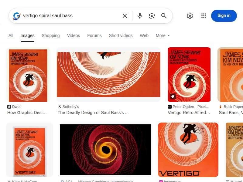 Google: Vertigo spiral Saul Bass