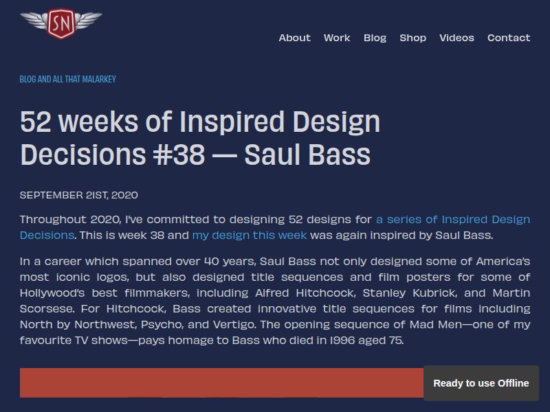 Stuff & Nonsense - Inspired Design Decisions: Saul Bass