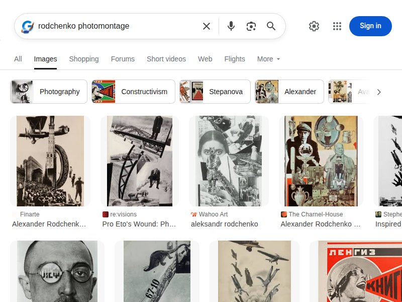 Rodchenko photomontage search
