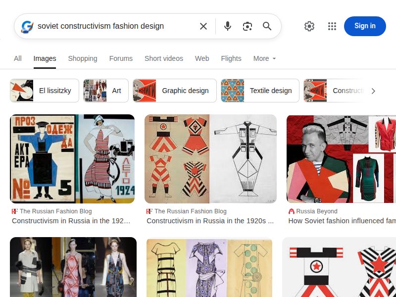 Soviet constructivism fashion