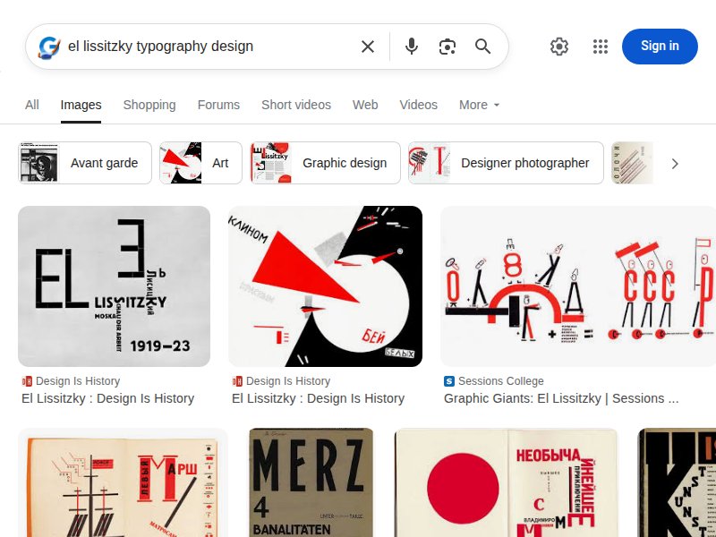 El Lissitzky typography
