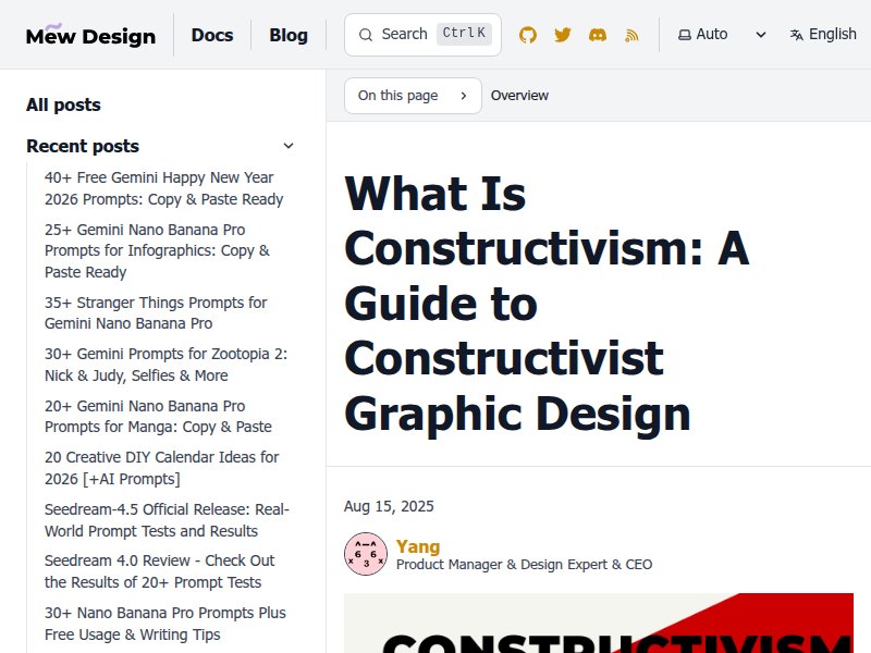 Mew Design constructivism guide